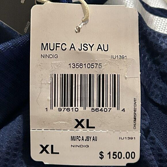 Adidas Manchester United Away 24/25 Men’s Size XL Blue Authentic Soccer Jersey - Picture 9 of 9